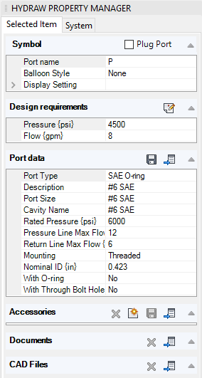 Data Port Cad Port Data - Select from Library