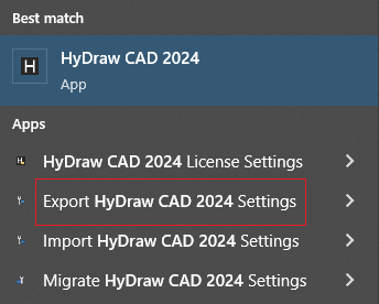 Export Settings