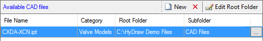 Available CAD files