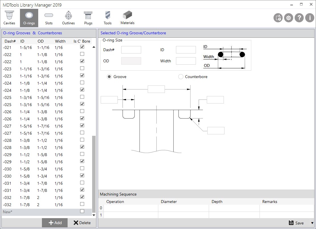 Create Oring Grooves