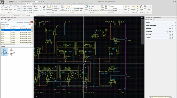HyDraw CAD, Paper space and model space How is paper space and model space related