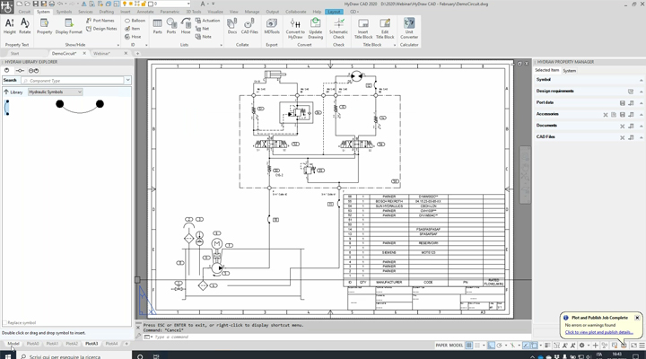 Hydraulic Circuit Design with HyDraw CAD - 4