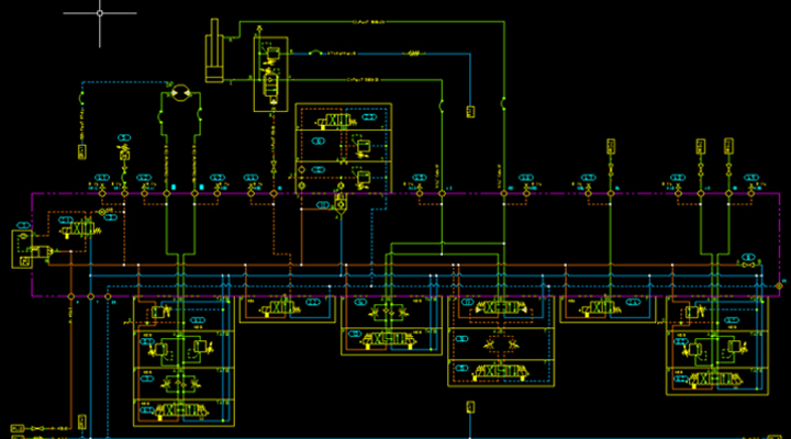 A classic HyDraw CAD demo showing most of the features. Hydraulic Circuit Design with HyDraw CAD - 5