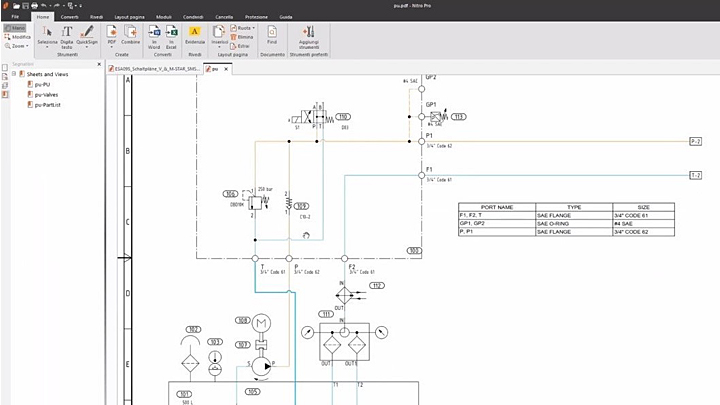 A classic HyDraw CAD demo showing most of the features. Hydraulic Circuit Design with HyDraw CAD - 8