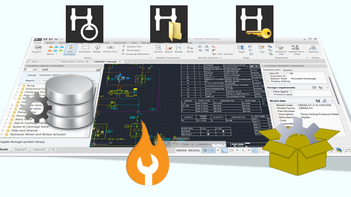 Preview of 2022 HyDraw CAD and HyDraw Library Manager