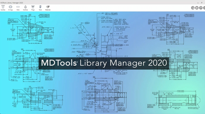 Creating and managing cavities, O-rings, slots, etc. that can be referenced by MDTools. Using MDTools Library Manager