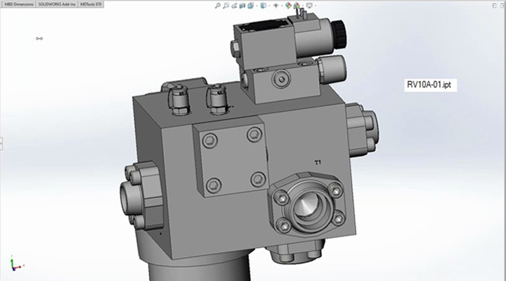 Design, verify and assemble a manifold block. Hydraulic Manifold Design with MDTools - 5
