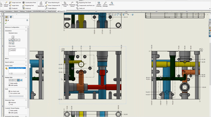 Design, verify and assemble a manifold block. Hydraulic Manifold Design with MDTools - 7