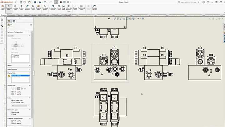 Powerful manifold design capability demonstrated using MDTools based on schematic input from HyDraw CAD Hydraulic Manifold Design with MDTools - 9