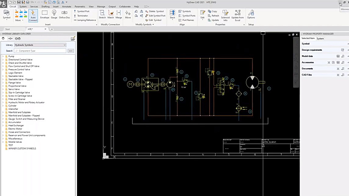 A classic NetSkeme demo showing most of the features. Hydraulic Schematics Design with NetSkeme Hydraulic - 2